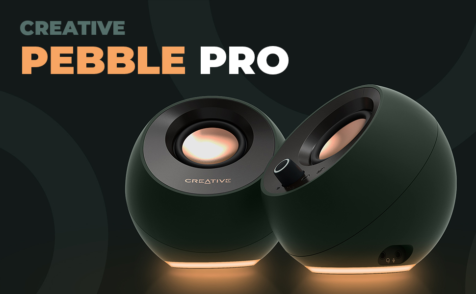 creative pebble pro 2.0 rgb computer speakers for pc and mac