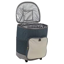 28l insulated large cooler bag trolley cart extendable handle camping bbq picnic