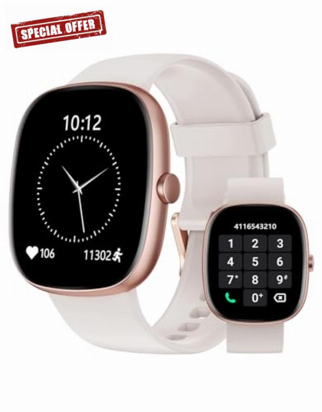 HUAKUA Smart Watch for Women Men Answer/Make Calls