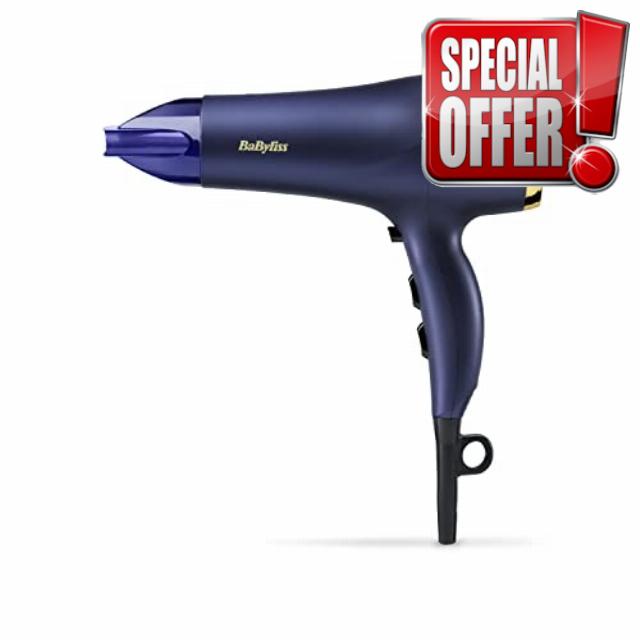BaByliss Midnight Luxe Hair Dryer - Powerful 2300W Blow Dryer