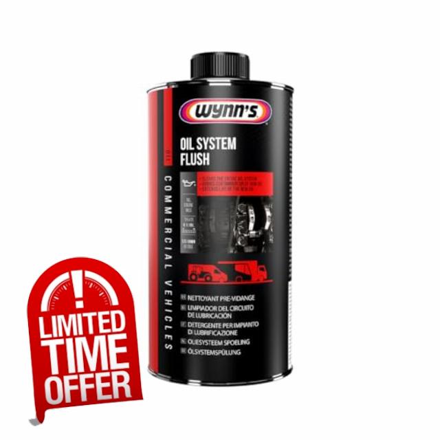 Wynn's Commercial Vehicle Oil System Flush - Deep Engine Cleaner - Removes Sludge & Deposits - Turbo Safe - For All Engine Types - Synthetic & Mineral Oil Compatible - 1L