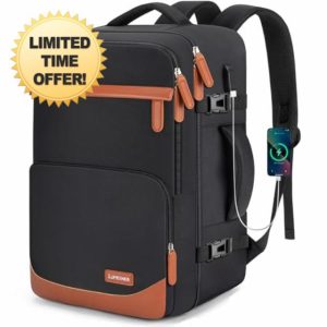 Velaybor 40L Travel Backpack with USB Charging Port