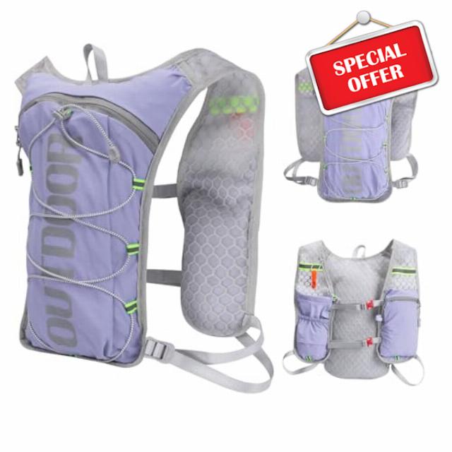 Running Hydration Vest Backpack Lightweight Running Vest Women mens Compatible with 1.5L Water Bladder Reflective Hydration Backpack for Cycling Hiking Maratho