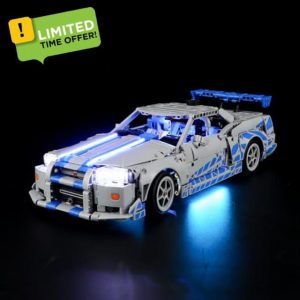 BRIKSMAX Light Kit for Lego-42210 2 Fast 2 Furious Nissan Skyline GT-R (R34) Car -Led Lighting Compatible with Lego Technic Building Set- Not Include Lego Se