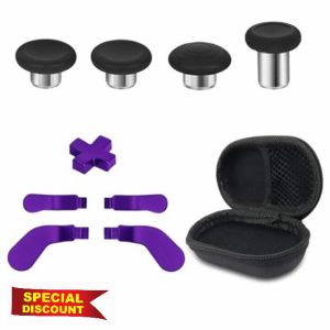 Metal Thumbsticks for Xbox Elite Controller Series 2 Replacement Magnetic Buttons Kit Includes 4 Swap Magnetic Joysticks
