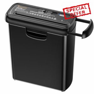 Bonsaii 6-Sheet Strip-Cut Paper Shredder