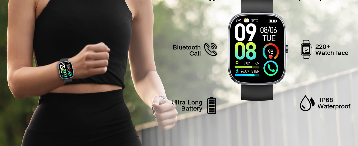 smart watch for men fitness watch mens watch fitness tracker womens running waterproof sports watch