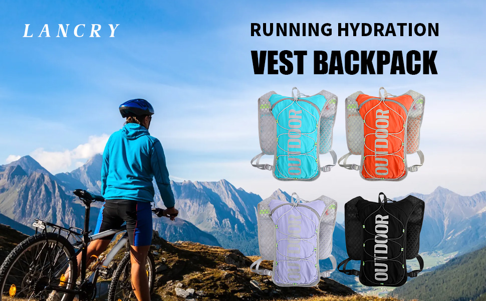 Running Hydration Vest Backpack Lightweight Running Vest Women mens Compatible with Water Bladder