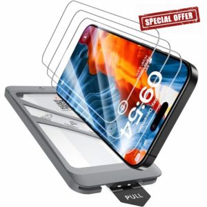 TAURI 4 in 1 Designed for iPhone 15 Pro Max Screen Protector