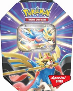 Pokémon TCG: Slashing Legends Tin – Zacian ex (1 Foil Promo Card & 4 Booster Packs)