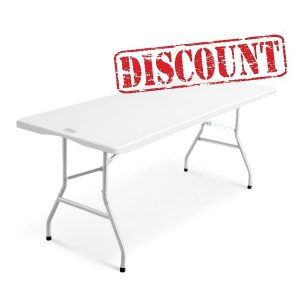 KEPLIN 6ft Folding Table with White Top