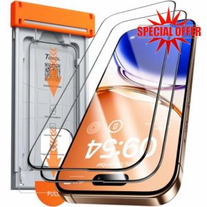 TOCOL 9H+ Glass for iPhone 16 Pro Max Screen Protector Zero Bubble