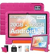 ZIOVO Tablet 10 Inch Android 14 Kids Tablet, 20GB RAM+128GB ROM(TF 1TB) Tablets, WiFi6 Tablet PC,...