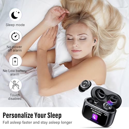 Mini Sleep Earbuds Bluetooth 5.4 Headphones In Ear with Noise Cancelling Mic