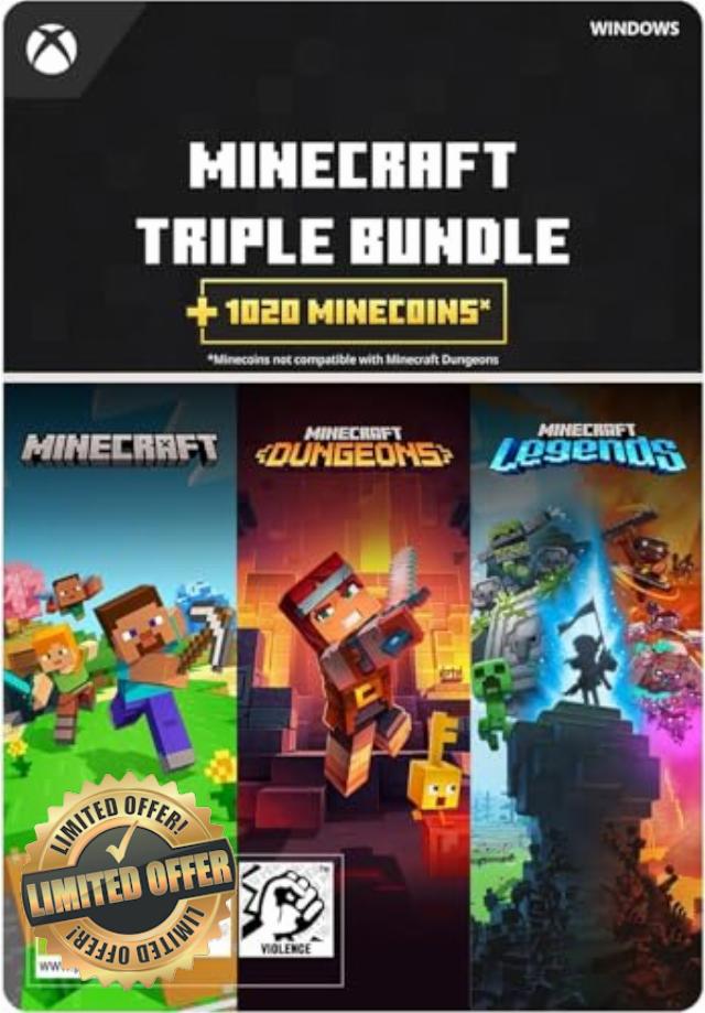 Minecraft Triple Bundle (Windows) | Windows - Download Code