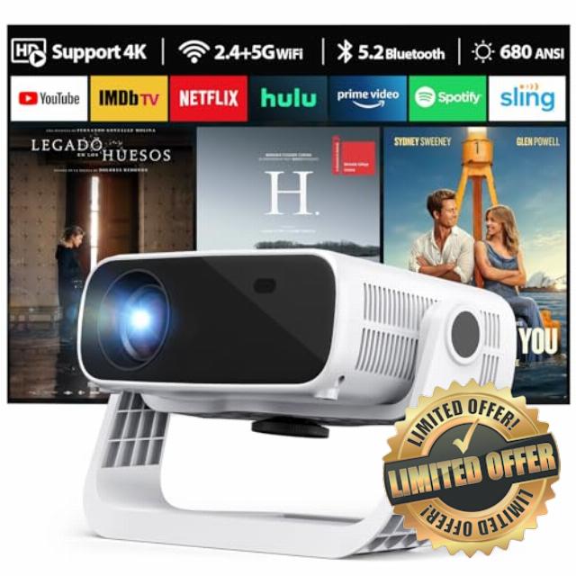 Wielio 2025 New Smart Projector Built-in Apps