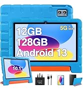 ZIOVO Tablet 10 Inch Android 13 Kids Tablet, 12GB RAM+128GB ROM(TF 1TB) Tablets, 5G WiFi Tablet, ...