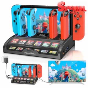 Fenolical Switch Dock Station Compatible with Nintendo Switch/OLED for Joycon Controller Charger