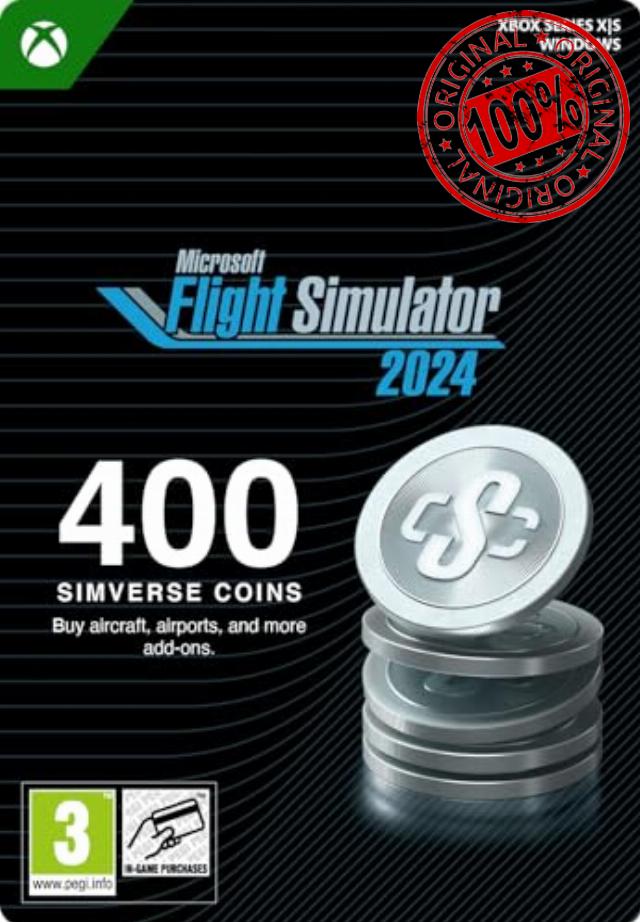 Microsoft Flight Simulator 2024 400 Simverse Coins | Xbox Series X|S Digital Code