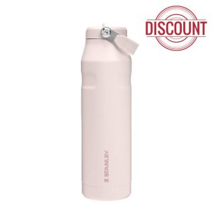 Stanley Flip Straw 2.0 Sports Water Bottle With Straw 1.06L - 15 Hours Cold - 3 Days Iced - Stainless Steel - BPA Free - Leak Resistant - Fits in Cup Holder - Dishwasher Safe - Rose Quartz