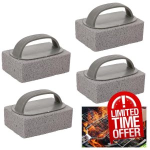 EILYGK 4 Pack Grill Brick with Handle