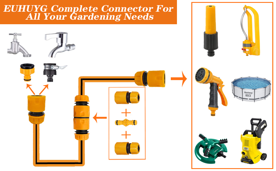 Hozelock connectors ,gun nozzle reel