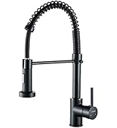 Cobbe Kitchen Sink Mixer Tap, Spring Faucet with Pull Down Sprayer, 2 Spray Modes High Arc Single...
