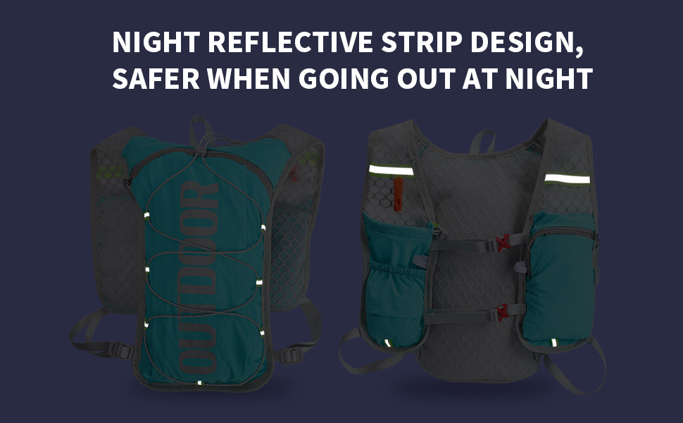 reflective marathon running backpack hydration backpack cycling hiking skiing