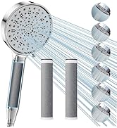 Cobbe High Pressure Shower Head with 6 Spray Modes, Independent Waterway Design, No Metal Leachin...