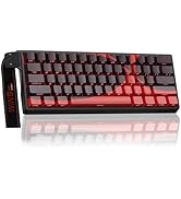 Series of compact mechanical keyboards shown from different angles, featuring minimalist design with black keycaps and LED backlighting.