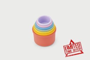 ickit Silisoft Round Colourful Stacking Cups