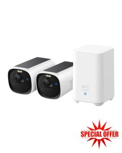 eufy Security eufyCam E40 2-Cam Kit (HomeBase 2) Solar Security Camera Outdoor Wireless
