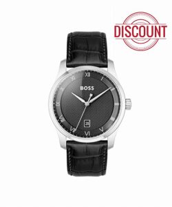 BOSS Analogue Quartz Watch for Men Principle Collection with Leather or Stainless Steel Strap