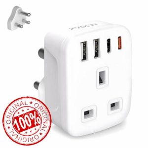 UK To South Africa Plug Adapter with USB - South Africa Power Adapter with USB Cx2 20W Fast Charging