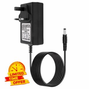 12V 3A Power Adapter UK Plug AC 100-240V to DC 12V Supply with 5.5mm x 2.1mm Connector for LED Strip Lights CCTV Cameras Routers LCD Monitors & Home Devices ont power cable