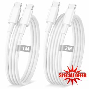 USB C Charger Cable 1M+2M 2Pack