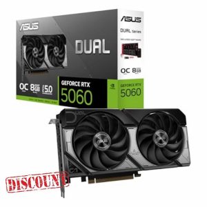 ASUS Dual GeForce RTX 5060 OC 8G GDDR7 Gaming Graphics Card - PCIe 5.0
