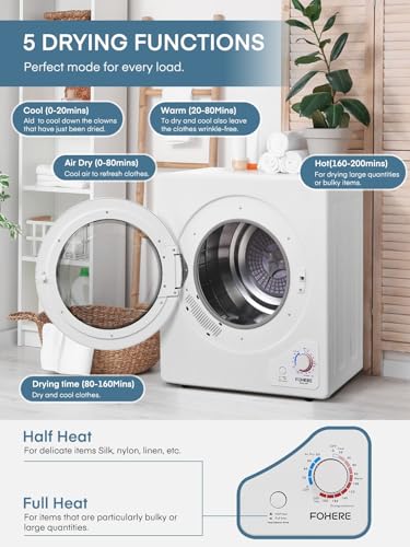 FOHERE Vented Dryers for Apartments and Small Home