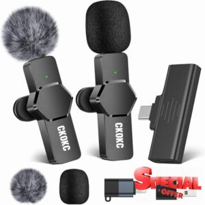 CKOKC Wireless Lavalier Microphone for iPhone - Android Computer