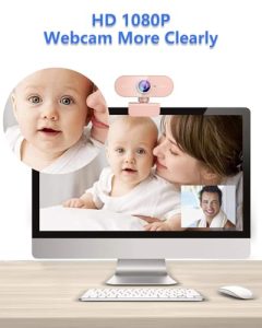 HD Streaming Camera USB C Plug and Play Face Web Cam for Desktop Computer