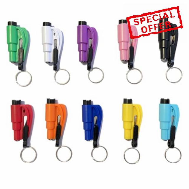 10 Pcs Life Hammer With Seatbelt Cutter