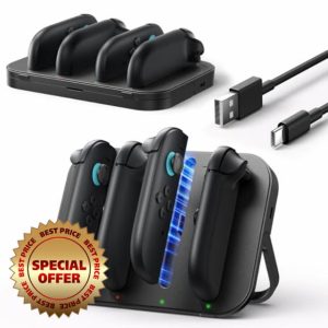 JSAUX Charging Dock for Nintendo Switch 2 JoyCon Controllers