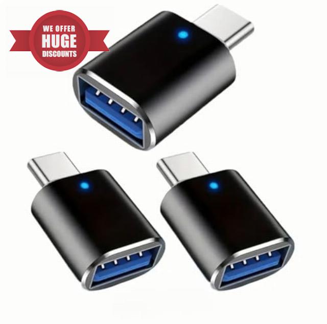 USB C to USB Adapter (3 Pack)