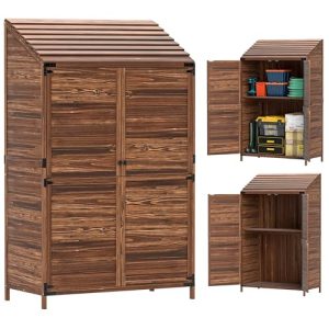 Tall Wooden Garden Shed with Slatted Bottom