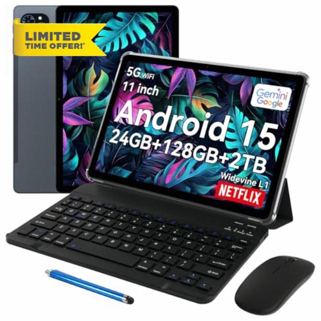 Tablet 2025 Latest Android 15 Tablet with 11 Inch FHD Display