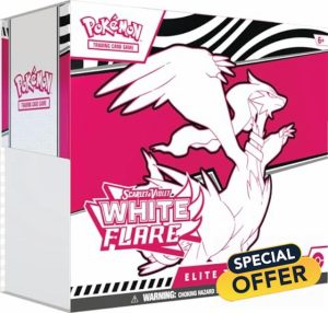 Pokémon TCG: Scarlet & Violet—White Flare Elite Trainer Box – Reshiram (1 Full-Art Tornadus Promo Card