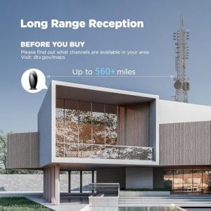 560+ Miles Range Digital TV ariels indoor for Smart TV and Older TVs