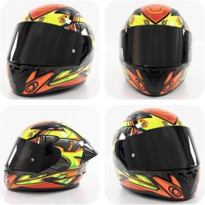 Tinted Motorcycle Visor Motorbike Helmet Face Shield Accessories Replacement(Dark Black)