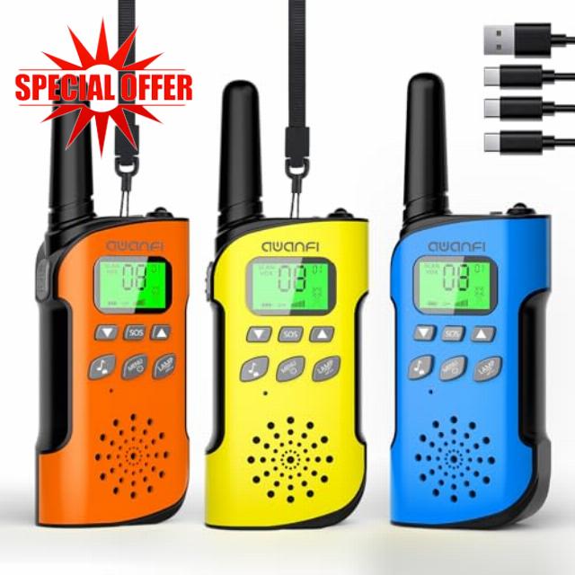 AWANFI Walkie Talkies for Kids Rechargeable