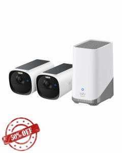 eufy Security eufyCam E40 2-Cam Kit (HomeBase S380) Solar Security Camera Outdoor Wireless